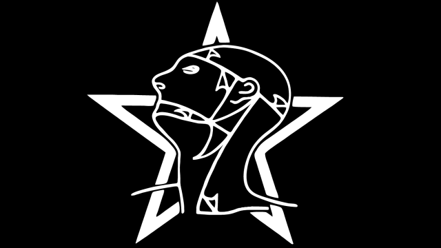 Black white drawing man head free wallpaper for desktop - medium preview image