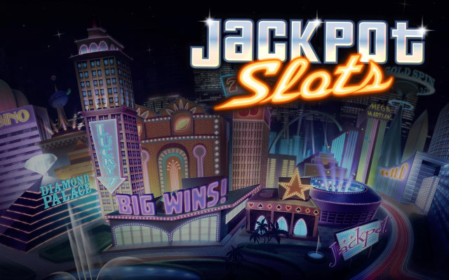 Jackpot slots logo city background free wallpaper for desktop - medium preview image