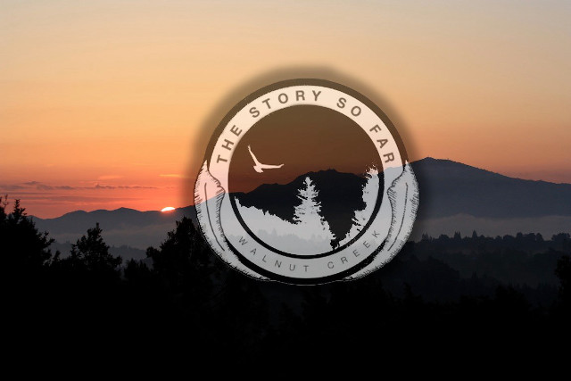 Sunset mountain history park logo free wallpaper for desktop - medium preview image