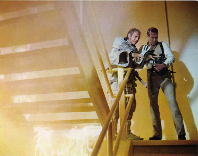 Man woman staircase camera fire free wallpaper for desktop - medium preview image