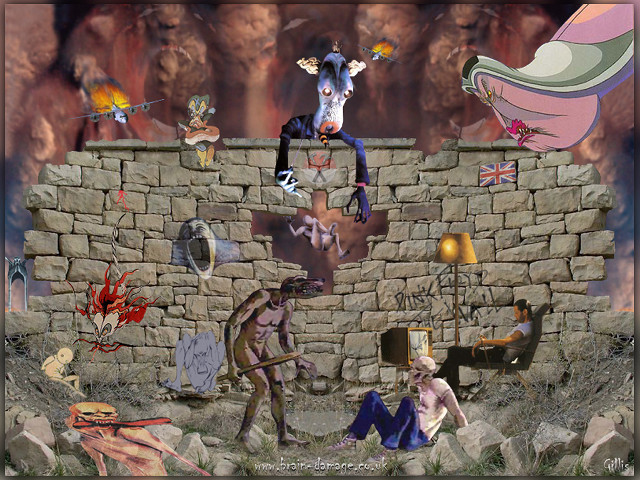 Man woman stone wall cow free wallpaper for desktop - medium preview image