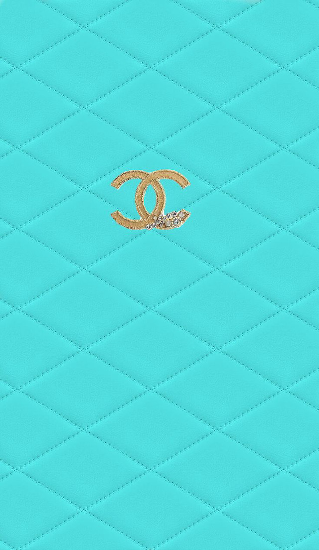 Blue quilted gold logo diamond free wallpaper for mobile - medium preview image