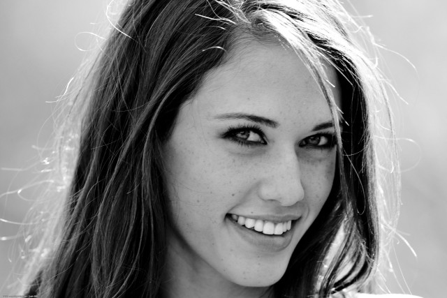 Woman long hair smiling camera #10 free wallpaper for desktop - medium preview image