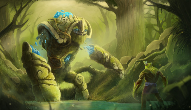 Creature forest man background looking free wallpaper for desktop - medium preview image