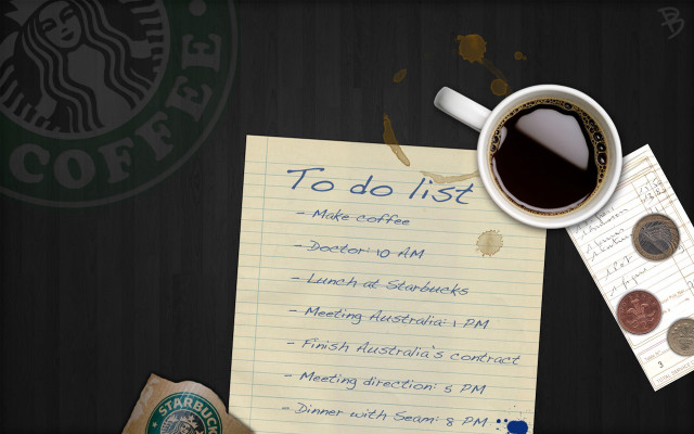 Note coffee notepad list next free wallpaper for desktop - medium preview image