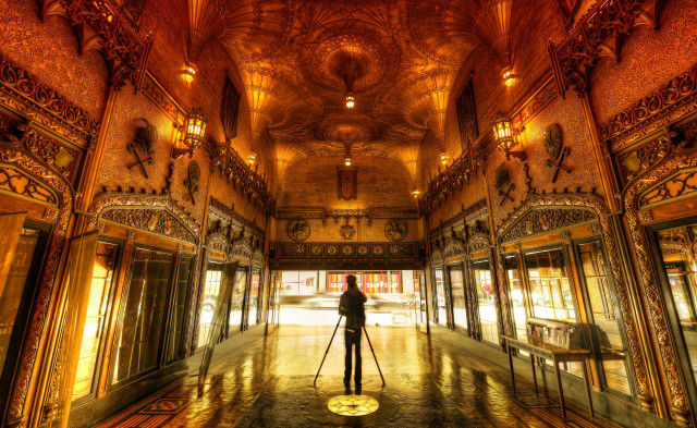 Person standing room cane ornate free wallpaper for desktop - medium preview image