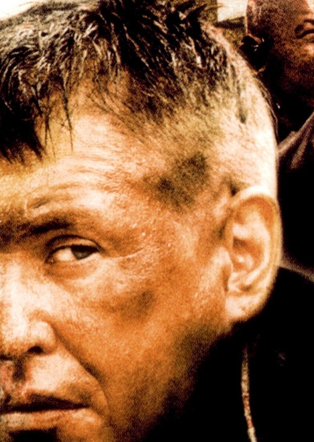 Mohawk man staring distance black free wallpaper for mobile - medium preview image