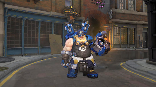 Man blue yellow outfit gun free wallpaper for desktop - medium preview image