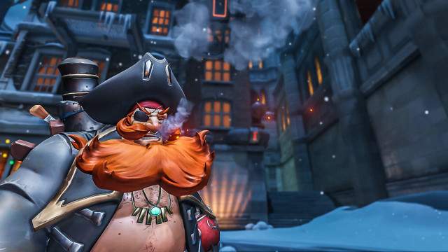 Cartoon pirate character gun smoking free wallpaper for desktop - medium preview image