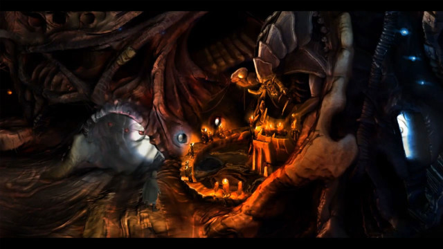 Cave man woman dragon background free wallpaper for desktop - medium preview image