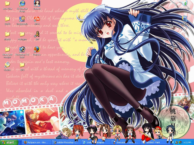 Anime girl flying blue eyes #2 free wallpaper for desktop - medium preview image