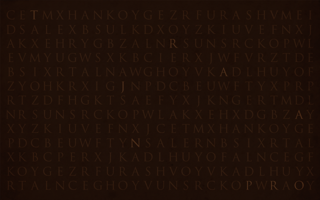 Brown background letters clock center free wallpaper for desktop - medium preview image