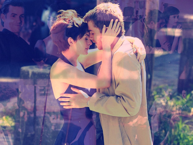 Man woman hugging group people free wallpaper for desktop - medium preview image