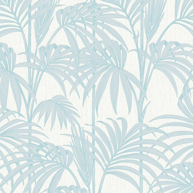 Blue white palm tree pattern free wallpaper for tablet - medium preview image