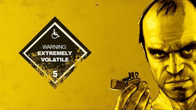 Man holding gun warning sign free wallpaper for desktop - medium preview image