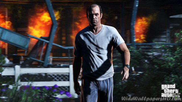 Man walking fire knife house free wallpaper for desktop - medium preview image