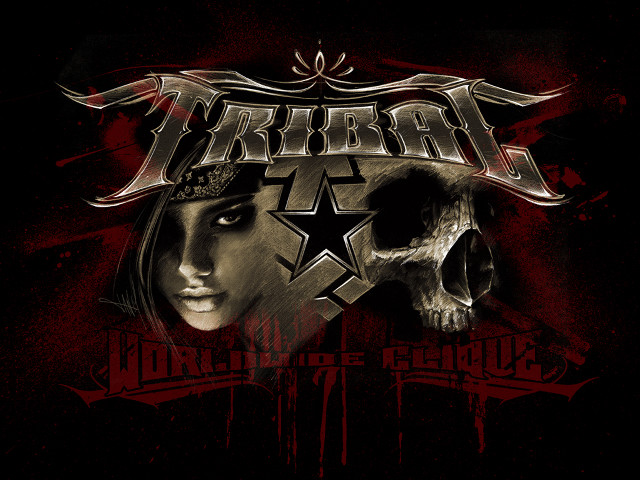 Skull star black red white free wallpaper for desktop - medium preview image