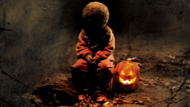 Child pumpkin jackolantern poster campfire free wallpaper for desktop - medium preview image