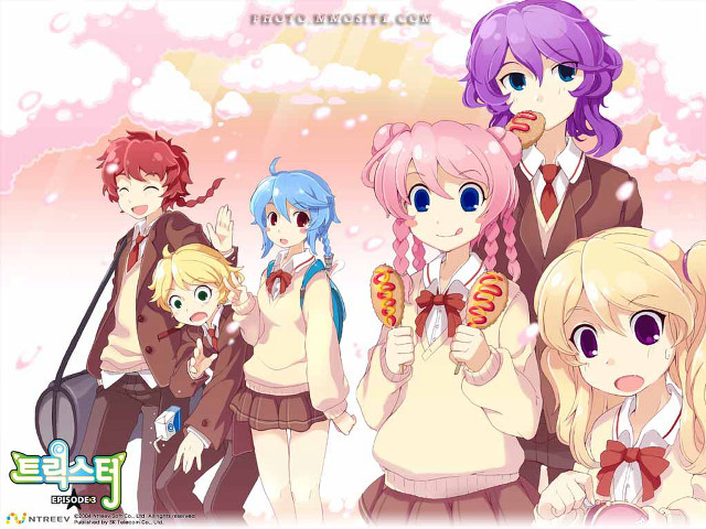 Anime girls sky background clouds #4 free wallpaper for desktop - medium preview image