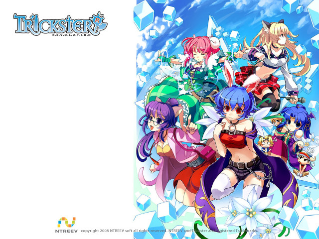 Anime girls white background paper free wallpaper for desktop - medium preview image