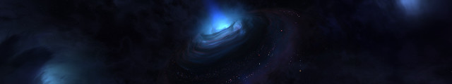Black hole blue light space free wallpaper for desktop - medium preview image