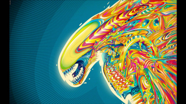 Colorful painting bird large beak free wallpaper for desktop - medium preview image