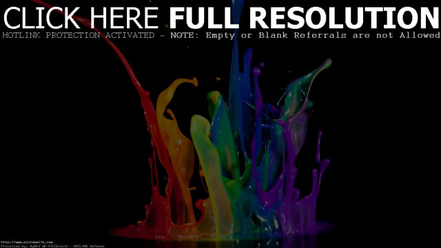 Black background colorful paint splash free wallpaper for desktop - medium preview image