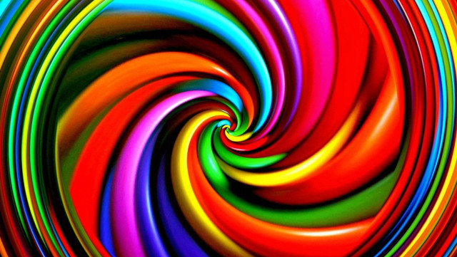 Colorful swirl black background white #2 free wallpaper for desktop - medium preview image