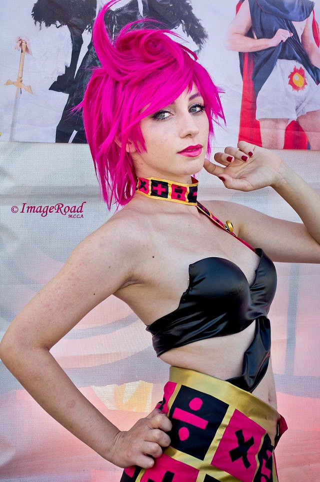 Pink hair woman hand on free wallpaper for mobile - medium preview image