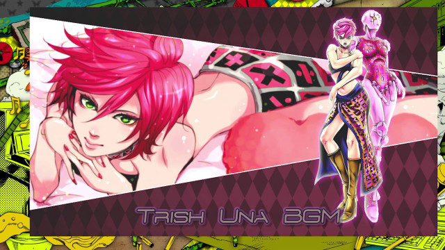 Pink hair girl checkered background free wallpaper for desktop - medium preview image