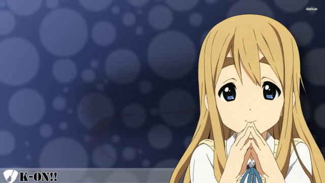 Praying girl blonde hair blue free wallpaper for desktop - medium preview image
