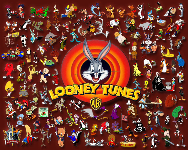 Cartoon characters circle loony tunes free wallpaper for desktop - medium preview image