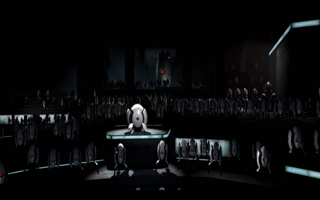 Man stage darkroom crowd redlight free wallpaper for desktop - medium preview image