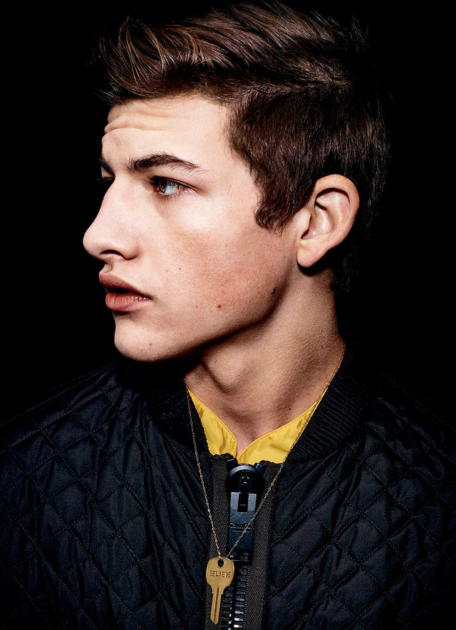 Man black jacket yellow shirt free wallpaper for mobile - medium preview image