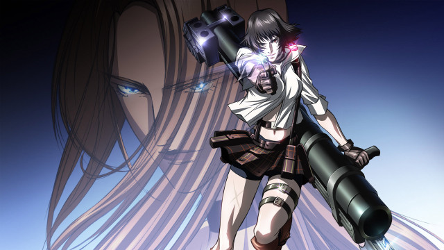 Woman gun girl sword light free wallpaper for desktop - medium preview image