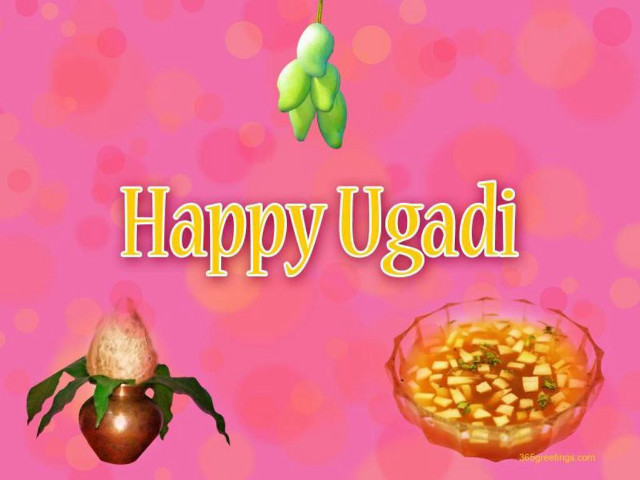 Happy ugadi fruit vegetable decoration free wallpaper for desktop - medium preview image