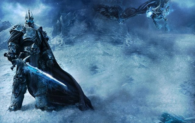 Man suit armor snow sword free wallpaper for desktop - medium preview image