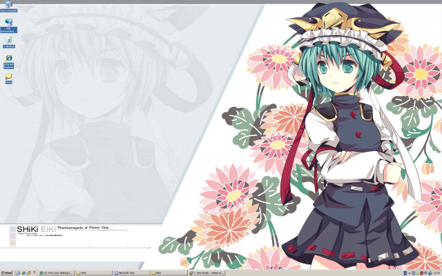 Desktop anime character flower background free wallpaper for desktop - medium preview image
