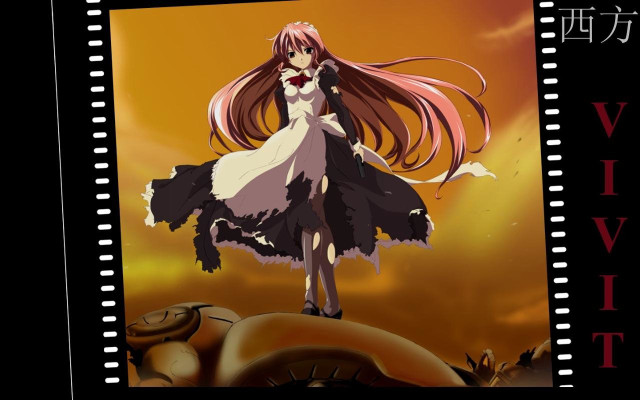 Girl longhair filmstrip sky caption free wallpaper for desktop - medium preview image