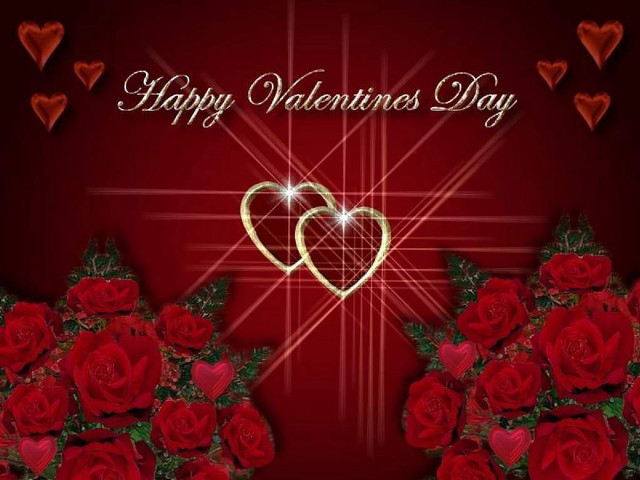 Valentines day card hearts roses #2 free wallpaper for desktop - medium preview image