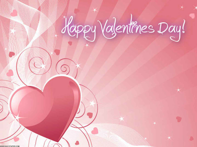 Valentines day card heart pink free wallpaper for desktop - medium preview image