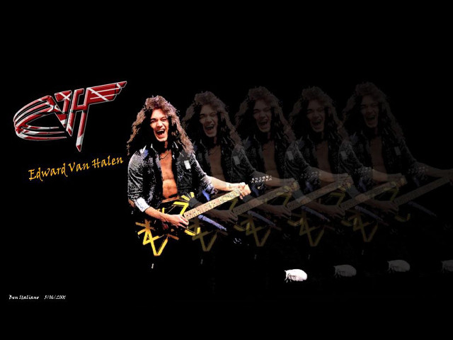 Long haired man guitar group free wallpaper for desktop - medium preview image