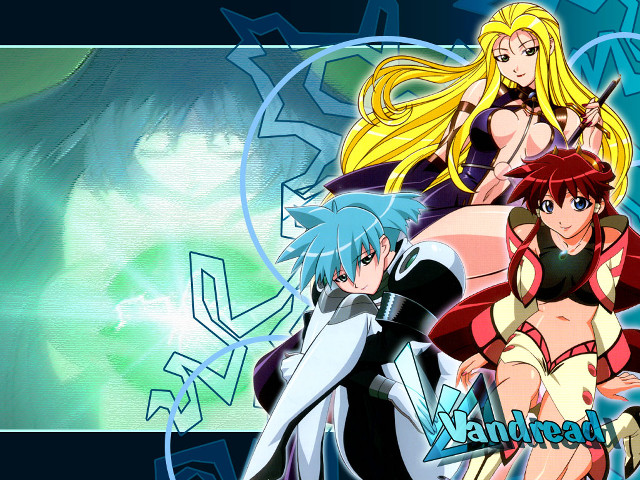 Anime characters group blue background #4 free wallpaper for desktop - medium preview image