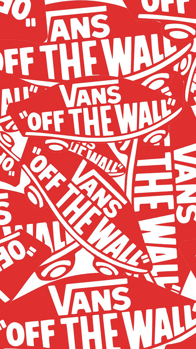 Red white poster vans off free wallpaper for mobile - medium preview image