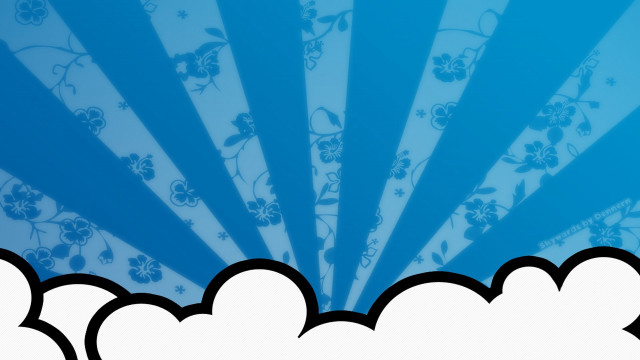 Blue background white clouds blue free wallpaper for desktop - medium preview image