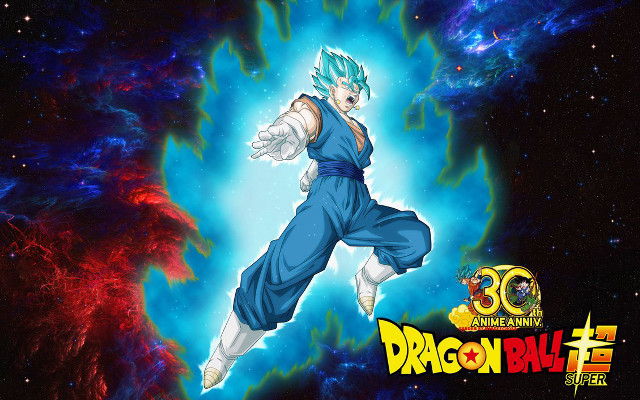Dragon ball character flying blue free wallpaper for desktop - medium preview image