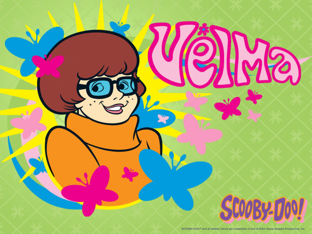 Cartoon girl glasses butterflies verana free wallpaper for desktop - medium preview image