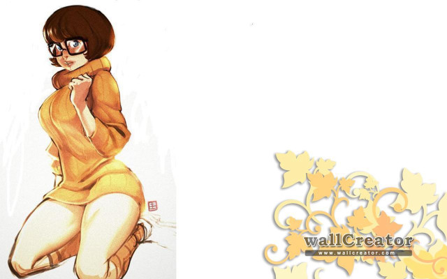 Woman yellow dress glasses flower free wallpaper for desktop - medium preview image