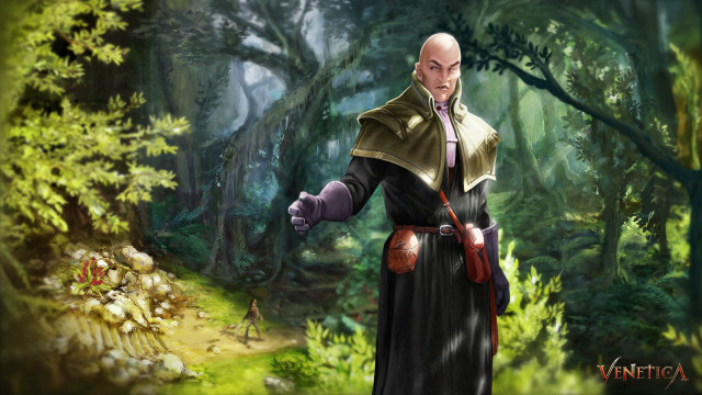 Man black dress forest trees free wallpaper for desktop - medium preview image