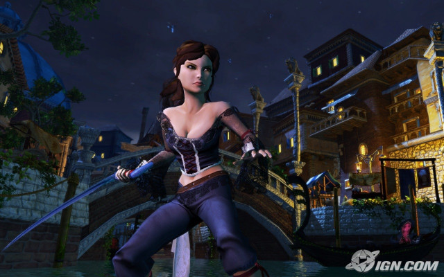 Woman corset sword video game free wallpaper for desktop - medium preview image